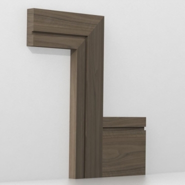 Solid Walnut Square Single Edge Architrave Sets