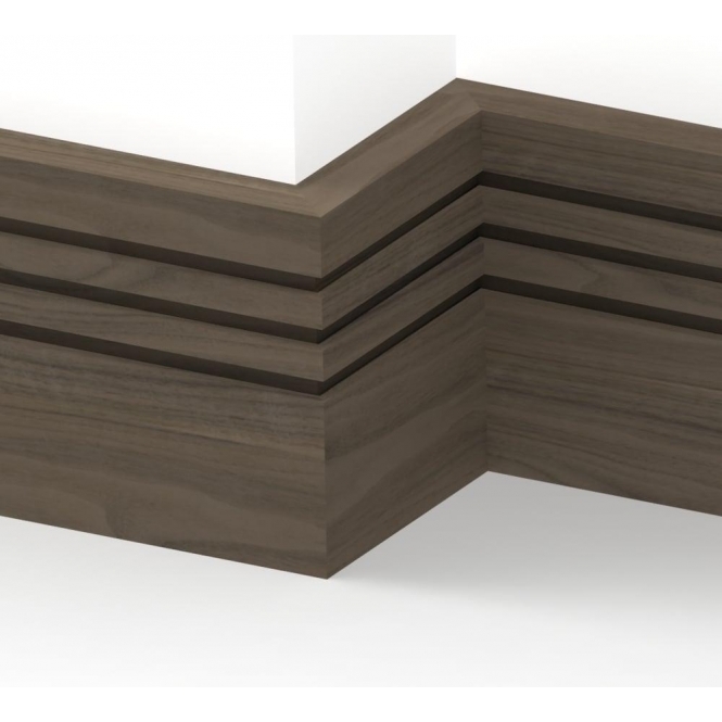 Solid Walnut  Square Triple Edge Skirting 3 metre