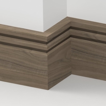Solid Walnut Wells Skirting 3 metre